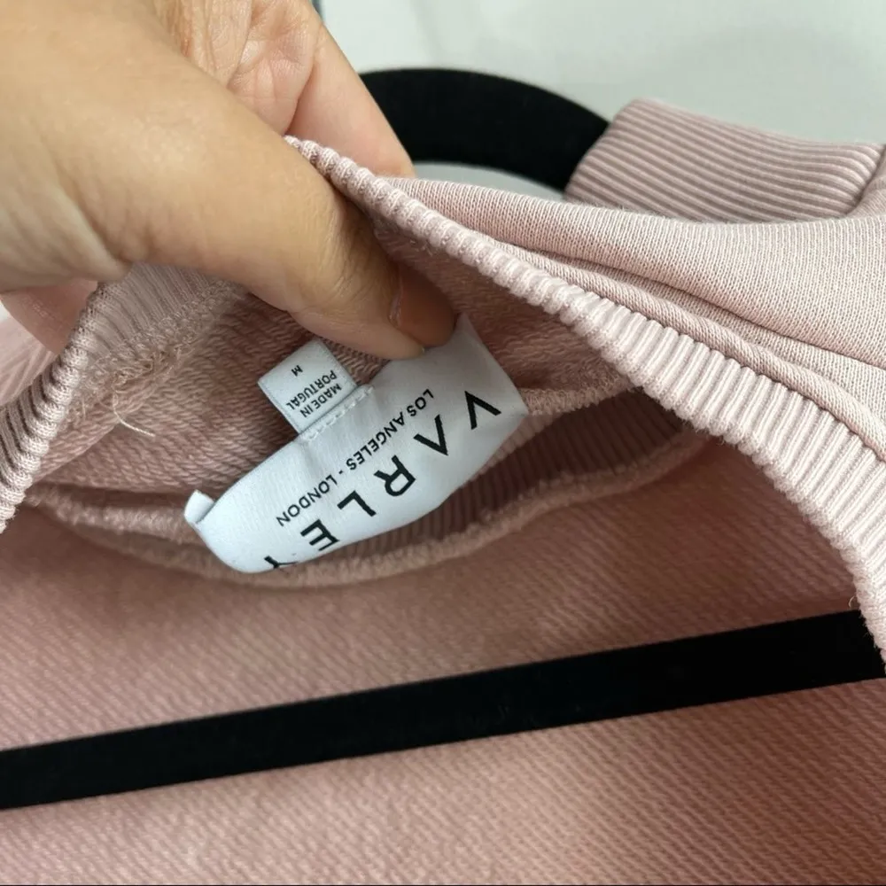 Varley pink open back sweatshirt size medium athleisure training‎ - Image 6