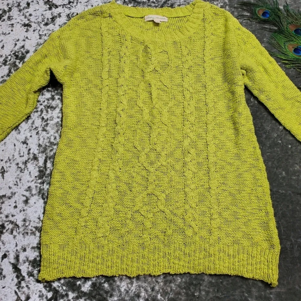 Staring at Stars Cable Knit Neon Sweater - Image 2
