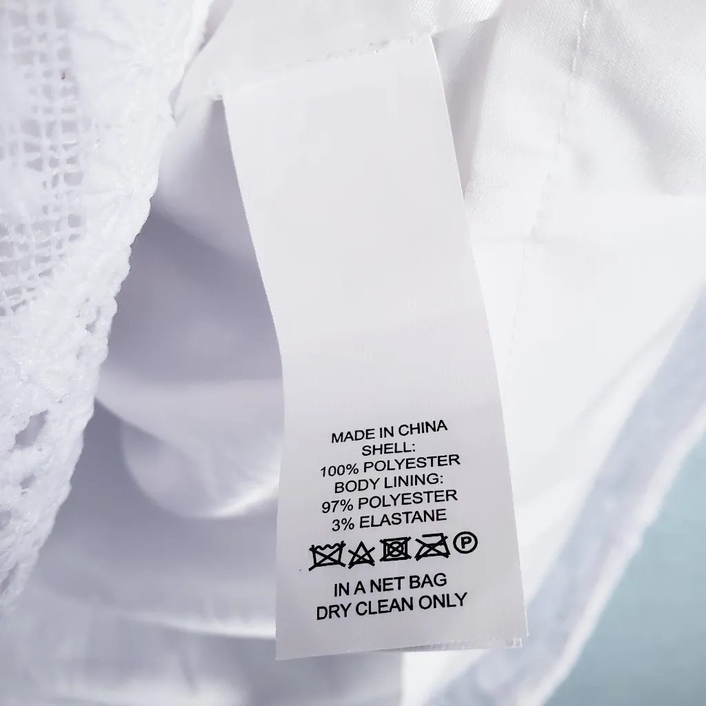 Kate Spade White Lace Flounce Shift Dress - Image 8