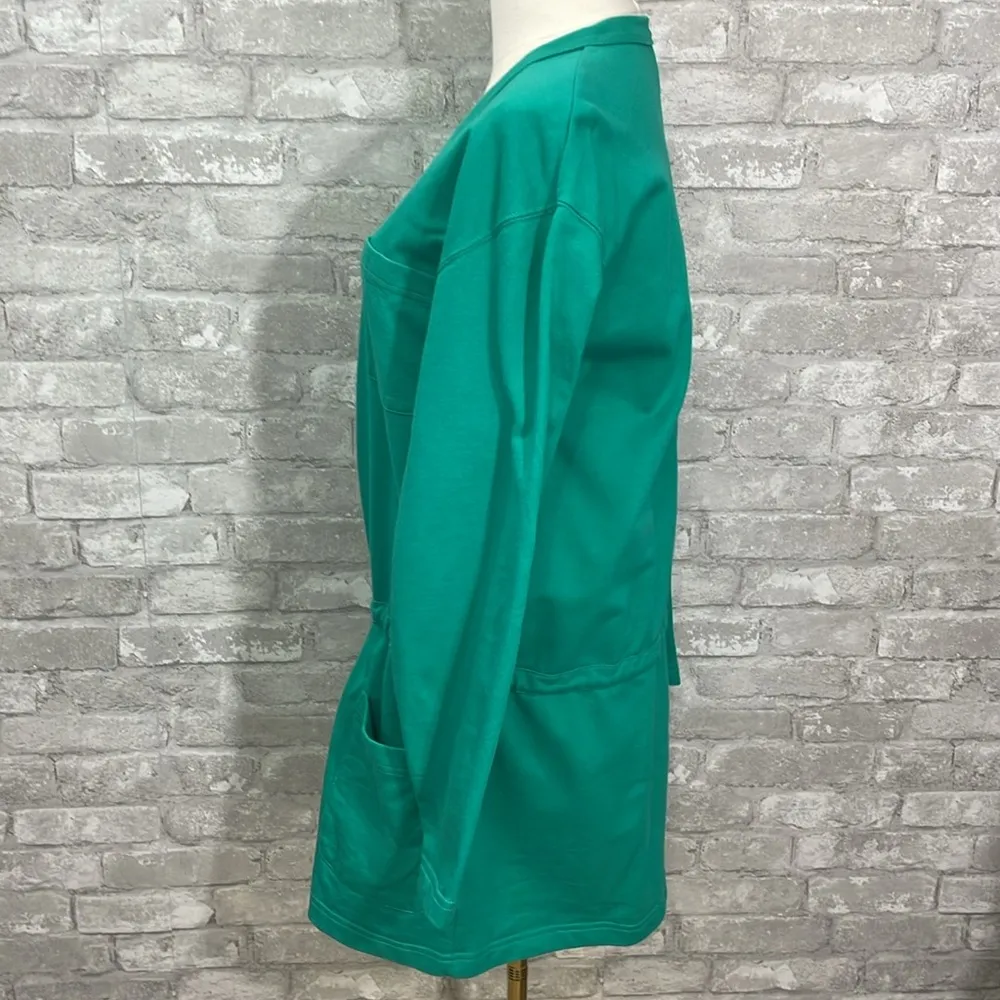 Talbots Green Cardigan with Gold Buttons - Image 2