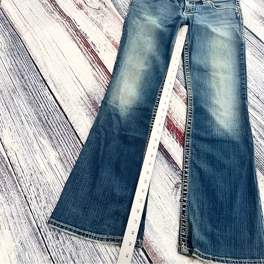 Vintage Y2K Silver Denim “Suki” Low Rise Flare Jeans - Image 10
