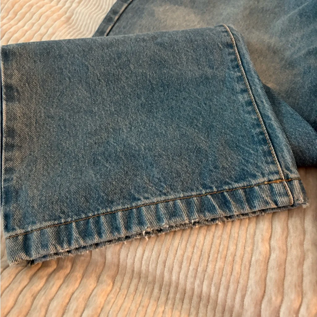 Cotton:On Low Rise Vintage Straight Distressed Jeans‎ Women’s 34 US SIZE 12 - Image 4
