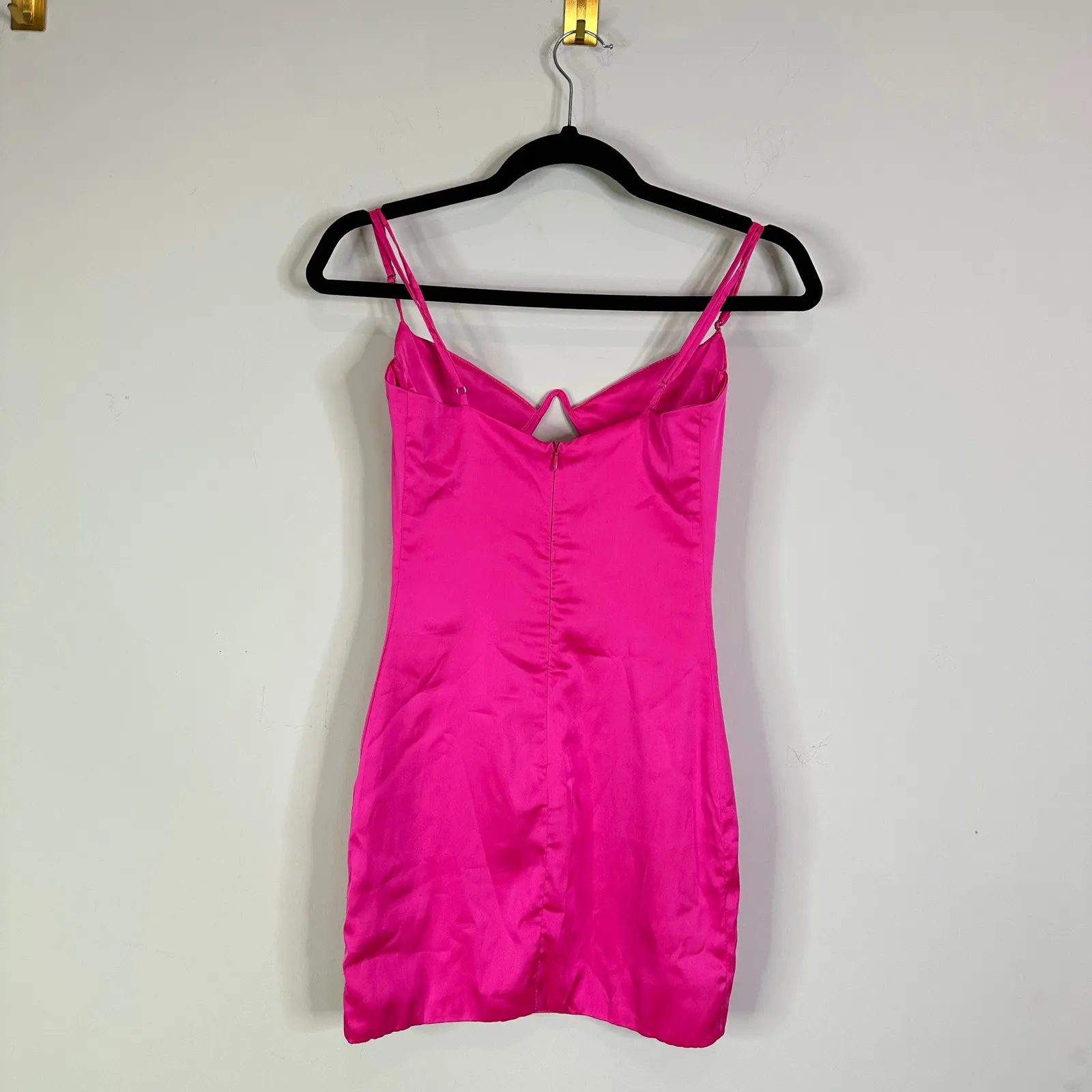 Babyboo YASMINE Hot Pink Cut Out Mini Dress Size XS - Image 5