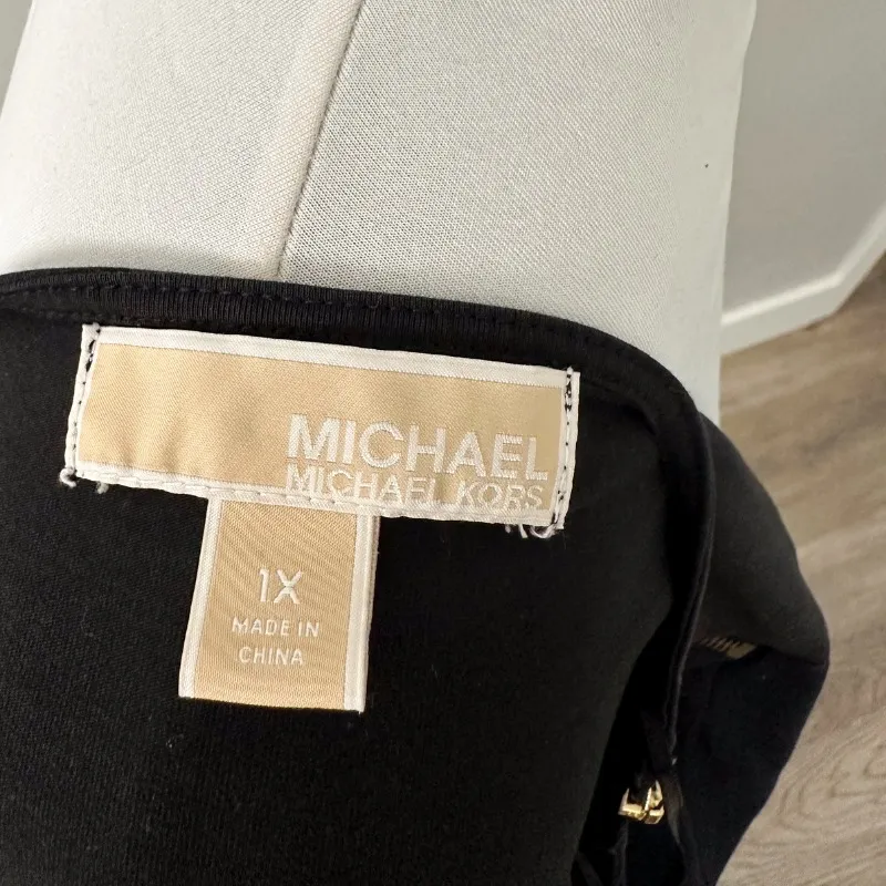 Michael Kors  Gold Shoulder Zipper Top - Image 5