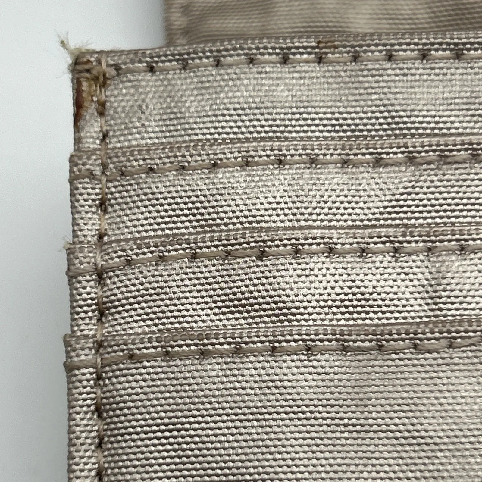 Kipling Metallic Taupe/Champagne Nylon Trifold Wallet with Logo Patch - Image 5