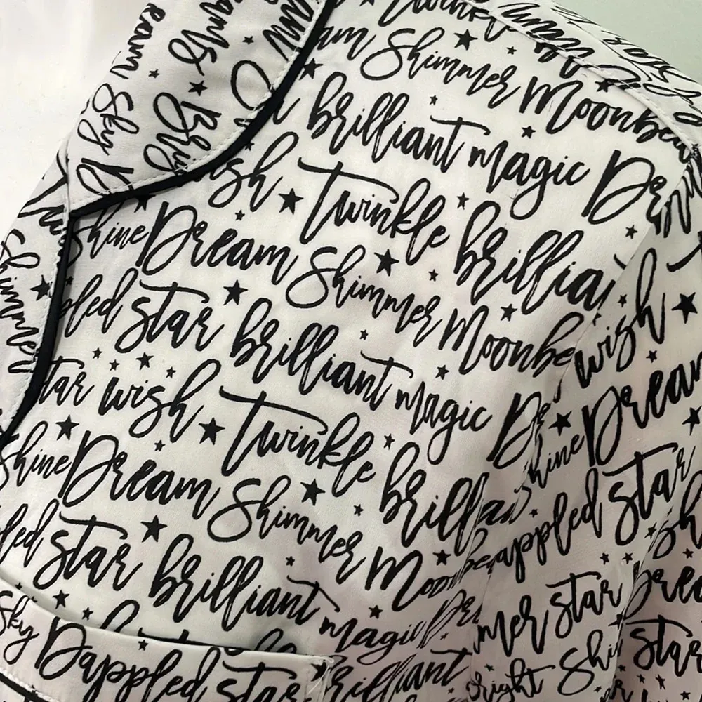 White House Black Market Celestial Pajama Tunic Top - Image 8