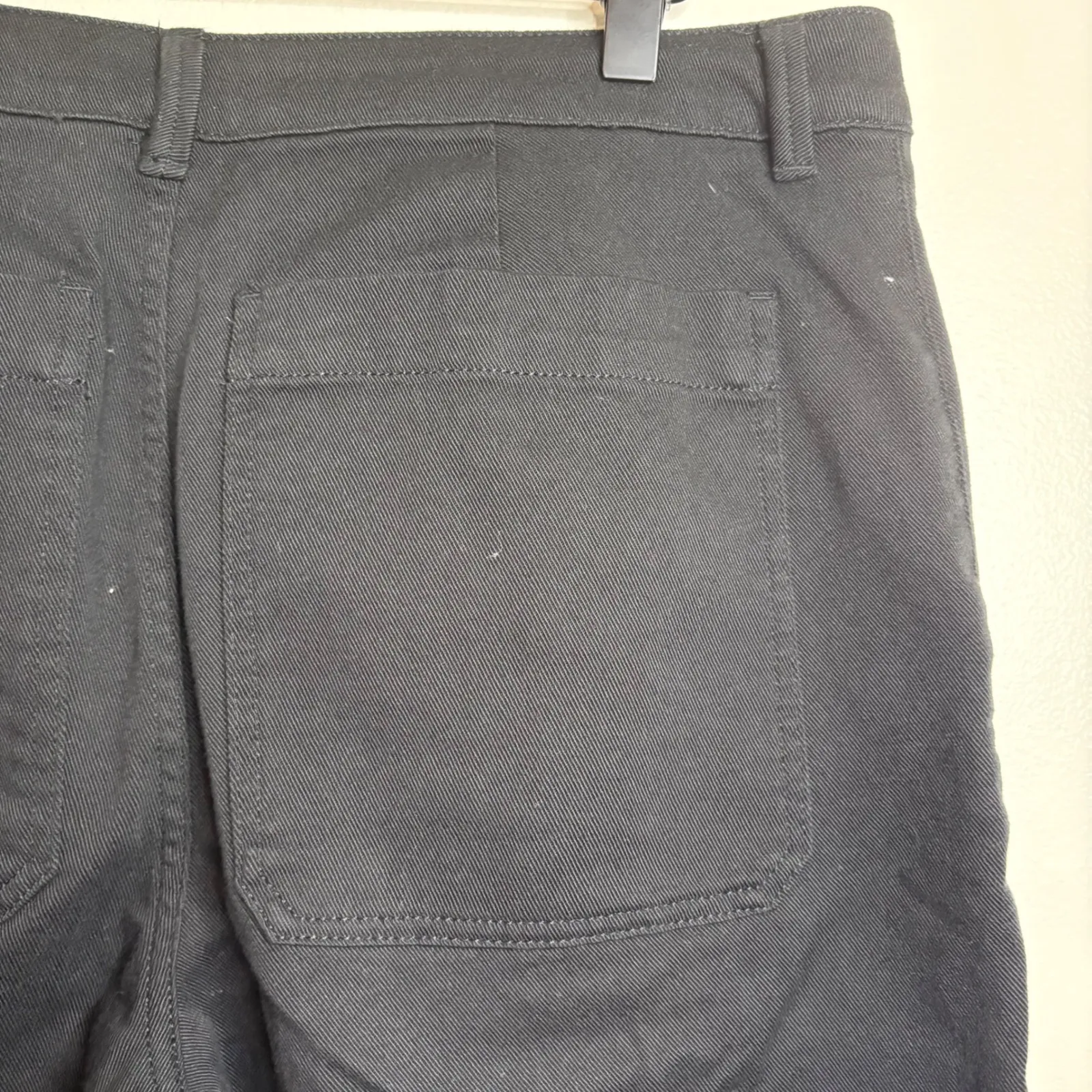 Quince Black Cropped Wide Leg Pants Size 10 European Linen Blend - Image 9