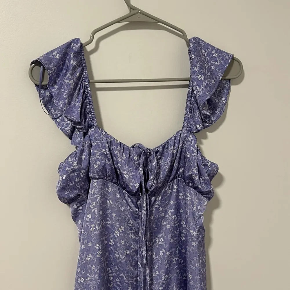 NWT Zara Purple Flower Cottagecore Feminine Babydoll Dress Size XS - Image 5