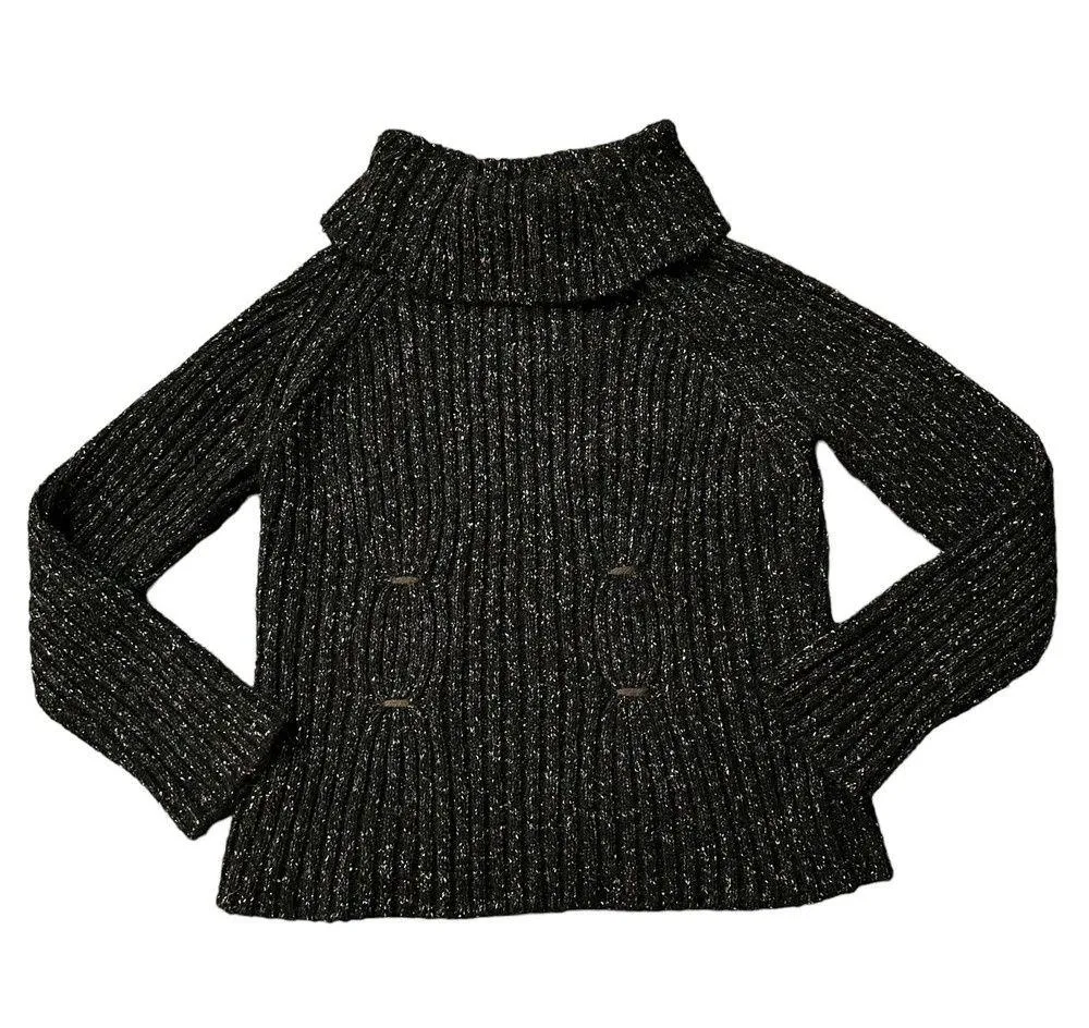 Timberland black knit turtleneck sweater size M - Image 11