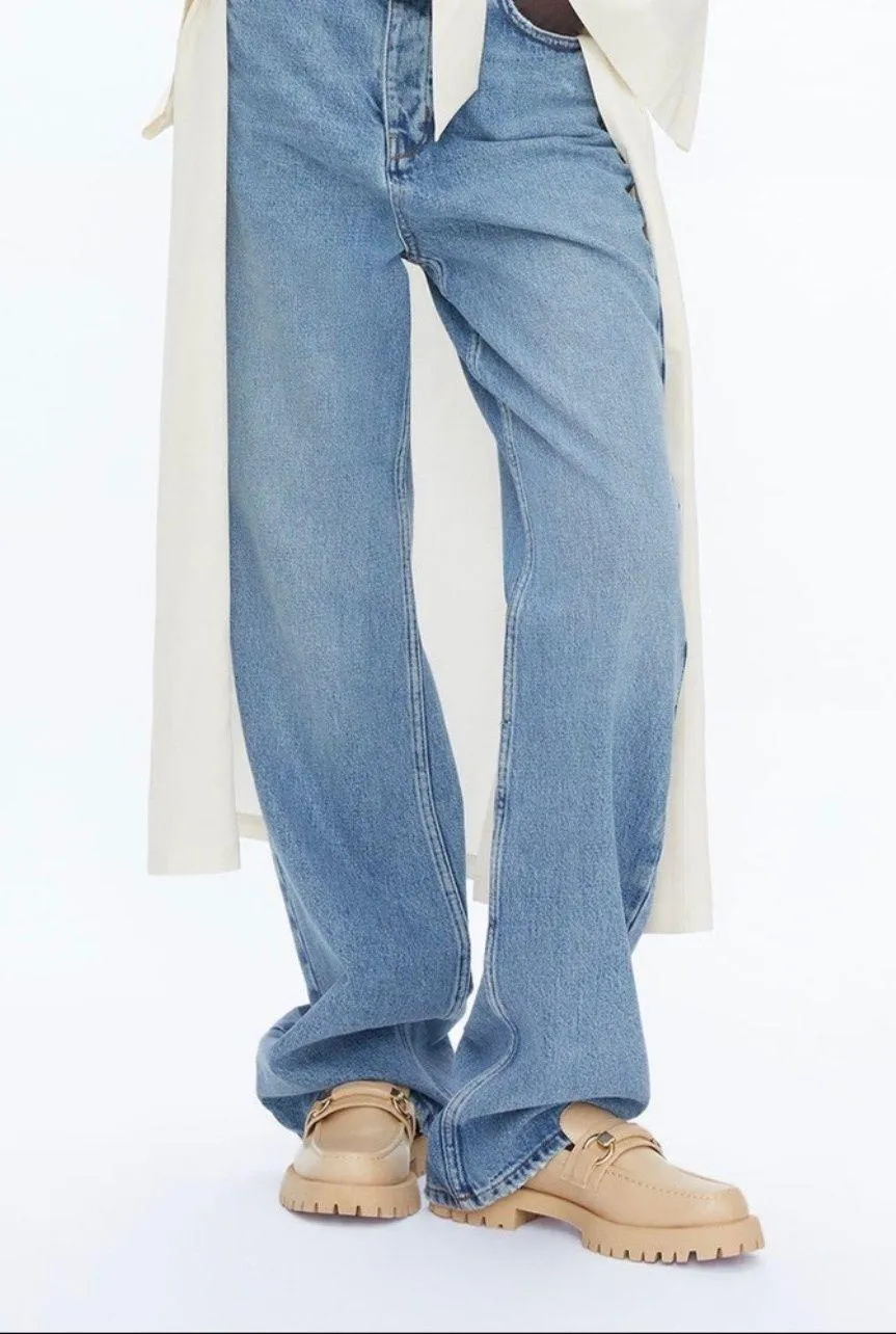 ZARA Nude Platform Loafers - Image 3