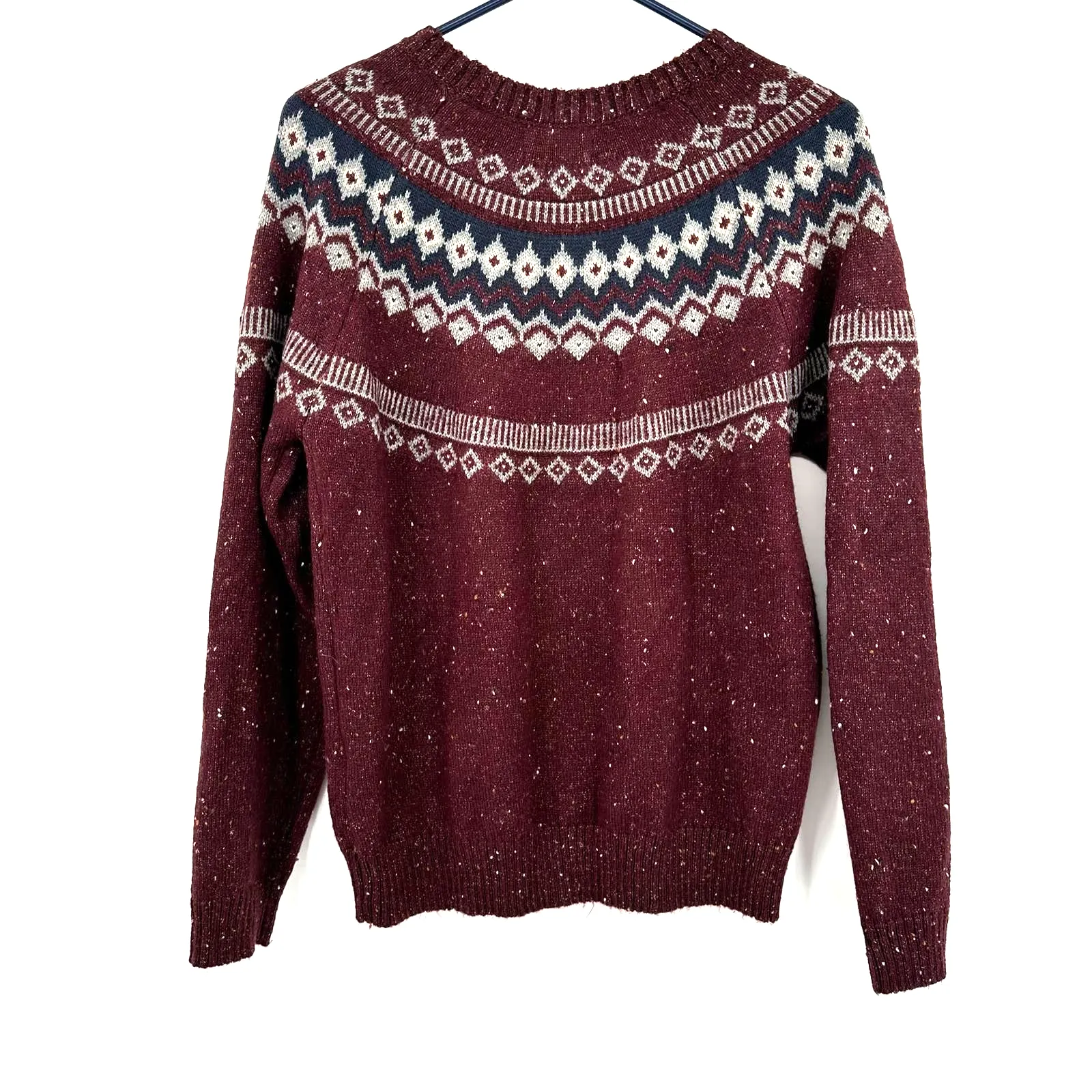 Weatherproof Vintage size Medium pullover style‎ sweater fair isle deep purple - Image 2