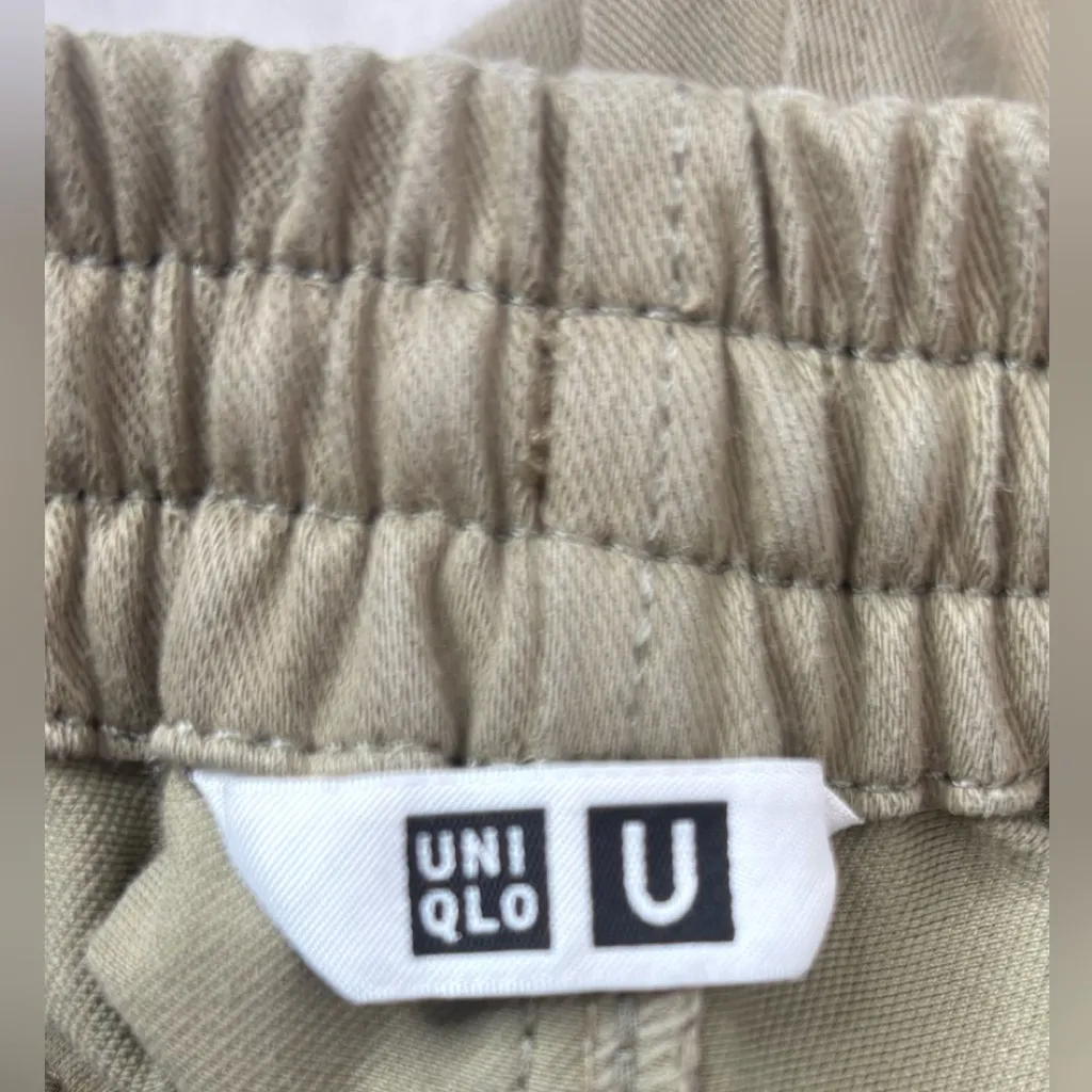 Uniqlo  11 High Waisted Flare Tan Khaki Pants - Image 7