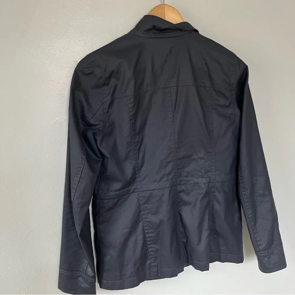 Tommy Hilfiger Women’s Navy Utility Rain Military Jacket Coat Black Blue Small - Image 5