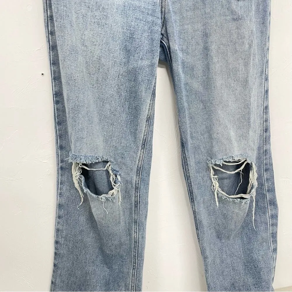 Pacsun Distressed Light Wash 90s Boyfriend Jeans Womens 29 Blue Denim Baggy - Image 10
