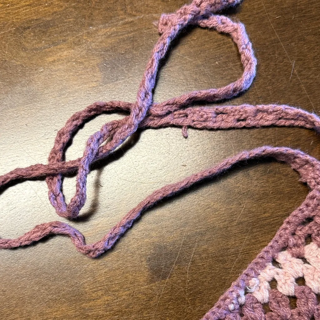 NWT Francesca's Mi Ami Crochet Halter Top Open Knit Medium Pink - Image 7