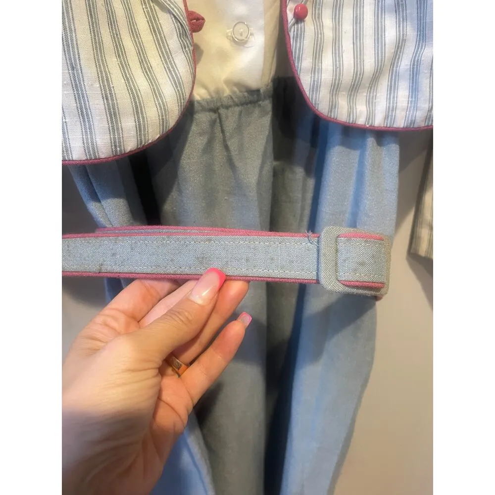 JC Penny Fashion 2 Piece Vintage Dress with Jacket Blue Size 16 - Image 8