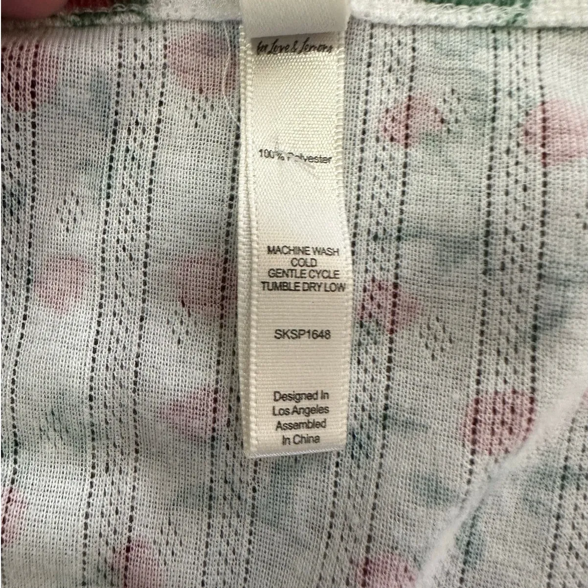 For Love & Lemons Ribbed Floral Lounge Set Size M - Image 5