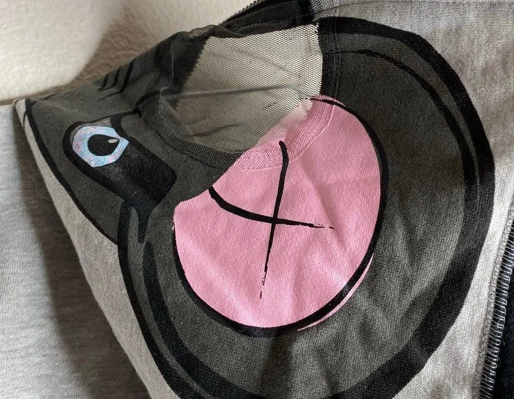 Lax Rat Flow Society Lacrosse Hoodie Full Zip Jacket Streetwear Hoodie Sz Large Gray - Image 12