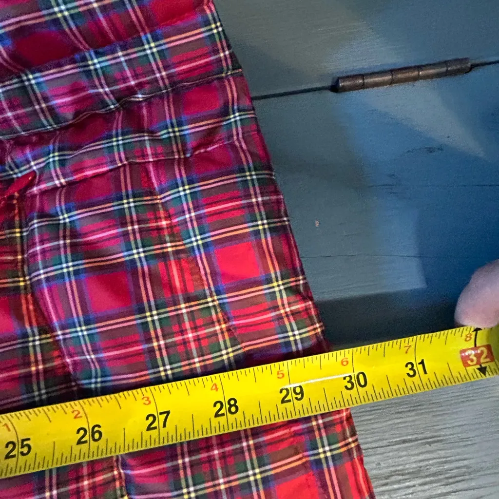 Talbots Women's Vibrant Red Tartan Plaid Quilted Vest | Size 1X - Image 9