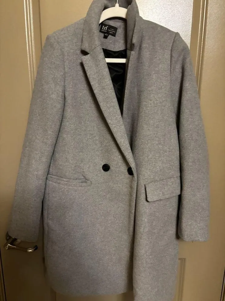 Wool blend double breasted coat - Image 2