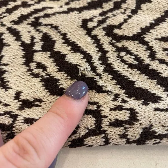 St. John Sport Vintage Wool Animal Print Sweater Jacket Full Zip Rare Pattern - Image 9