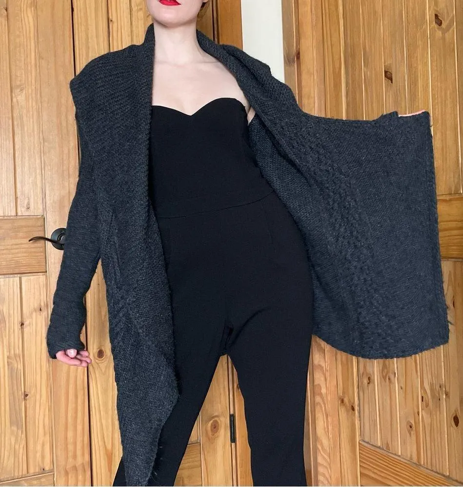 Vince Chunky Wool Knit Oversized Open Cardigan Sweater Medium - Image 5