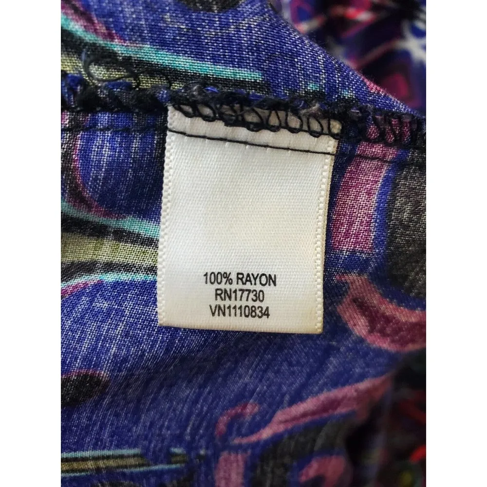 Xhilaration Women's Multicolor Rayon Halter Neck Sleeveless Long Maxi Dress XS - Image 7