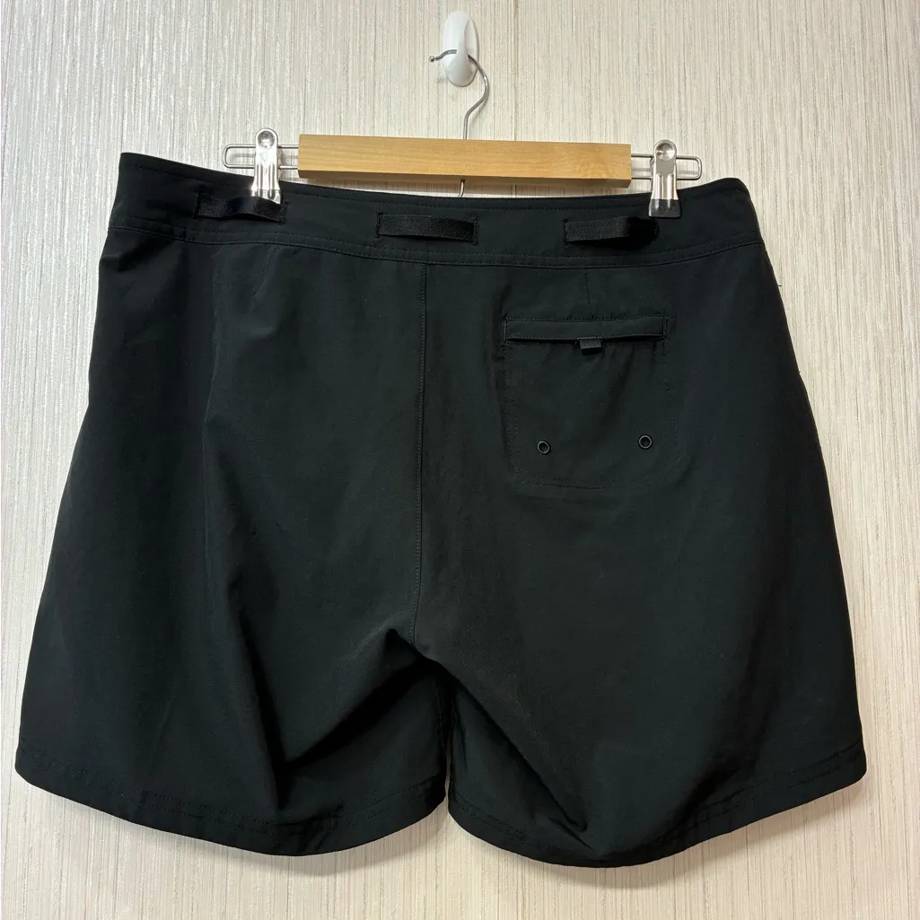 PrAna Coastal Core Black Swim Trunks L Active Beach Quick-Dry Athleisure - Image 4