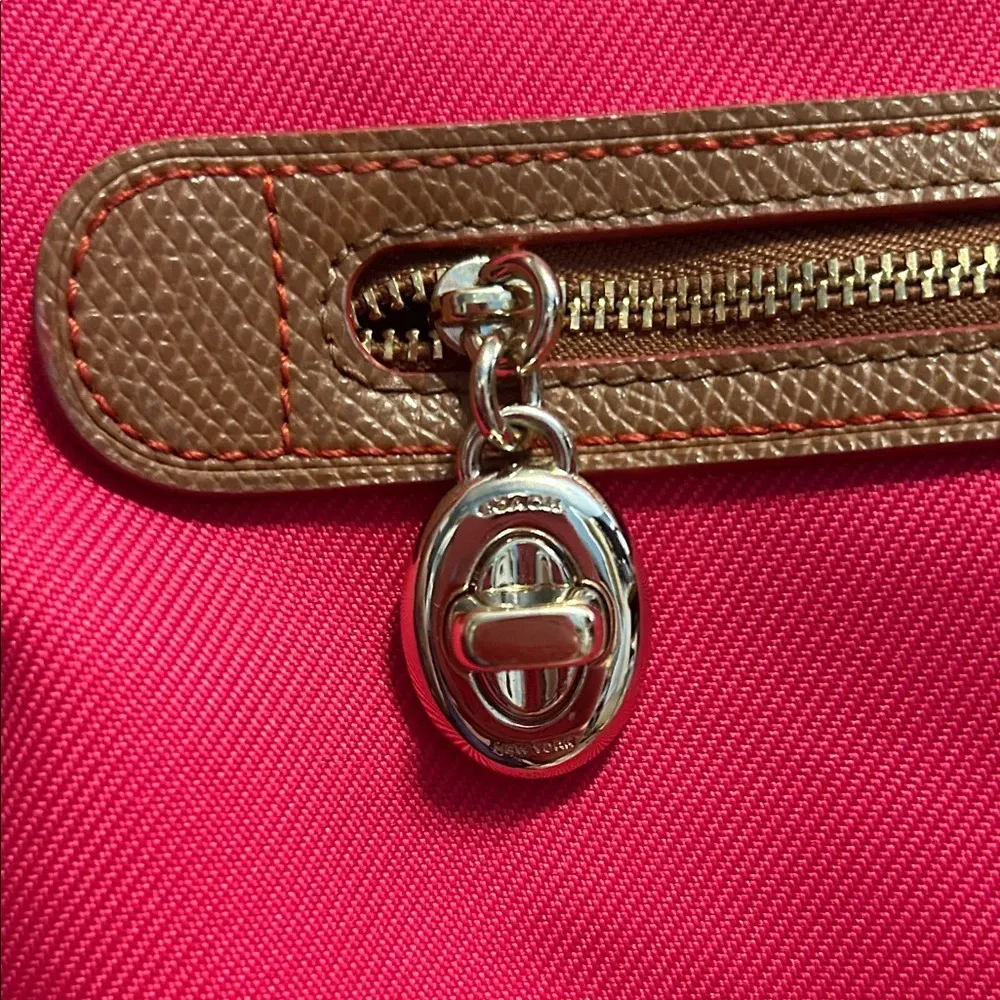 Coach Sawyer Tote, in Pink and Brown - Image 3