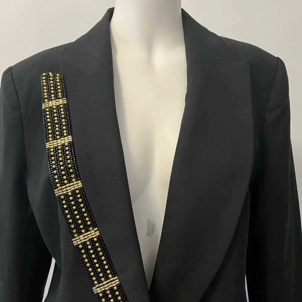 Womens British Steampunk blazer S blackembellished military steampunk Victorian Black - Image 6