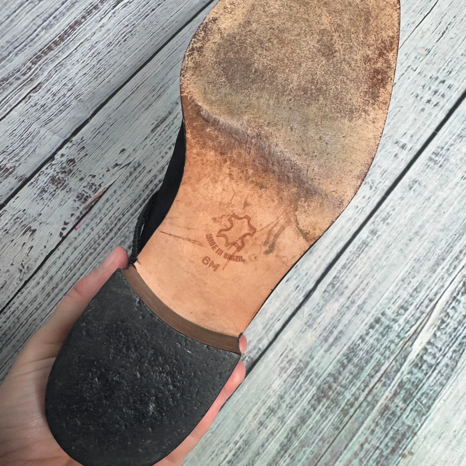 Brighton Black Leather & Fabric Ankle Boots Silver Buckle Accent 6 - Image 6