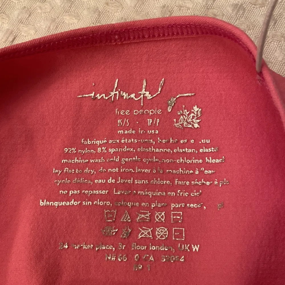 NEW! FREE PEOPLE INTIMATELY XS/S PINK Skinny Strap Seamless Brami Cami Bralette - Image 6