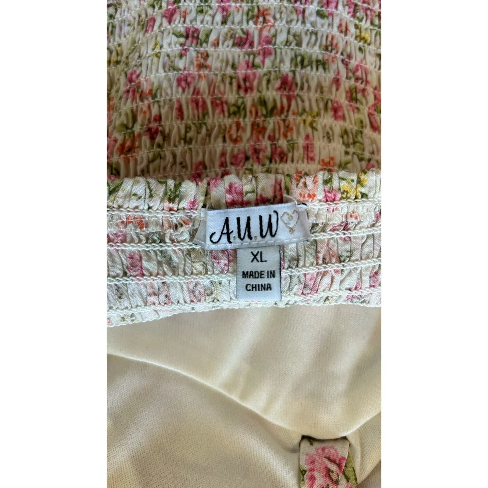 CLEARANCE Floral Baby Doll Dress Size XL NWT Smocking Coquette Boho Beach - Image 11