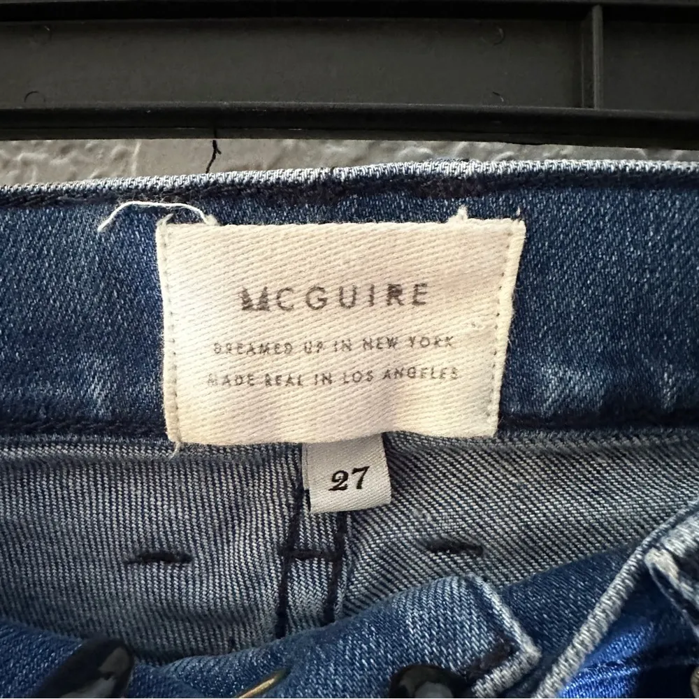 Mcguire Denim Blue Jeans Style 38C Slim Ankle Raw Hem Size 27 - Image 4