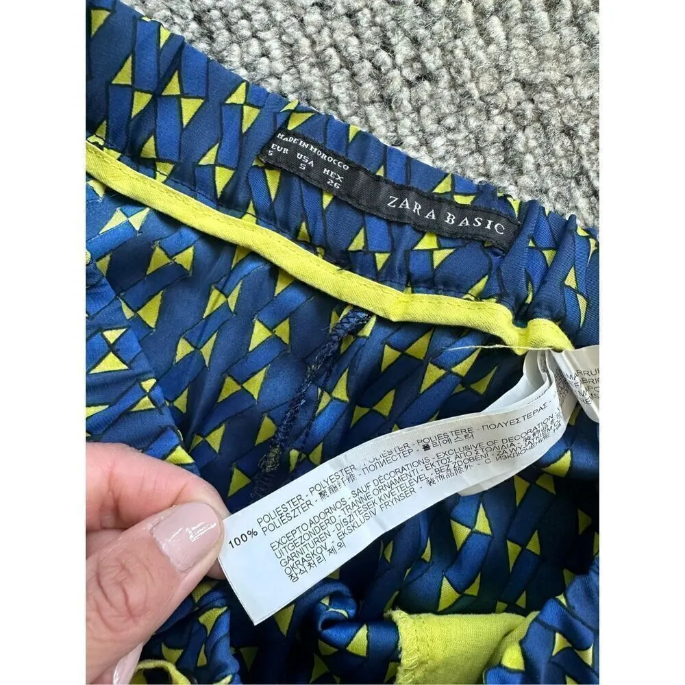 ZARA Print Drawstring Shorts SMALL - Image 3
