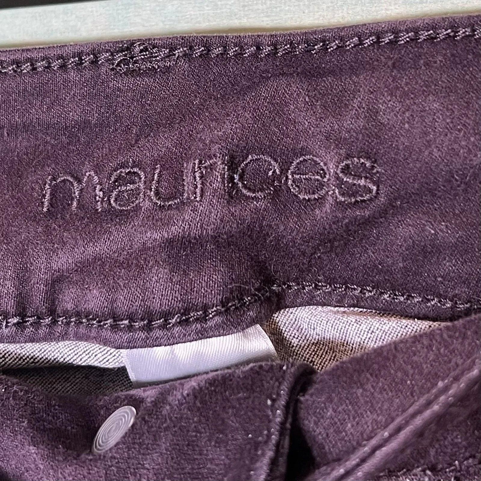 Maurices Jeans Womens Small Purple Skinny Stretch Pants Mid Rise Plum Jeggings - Image 6