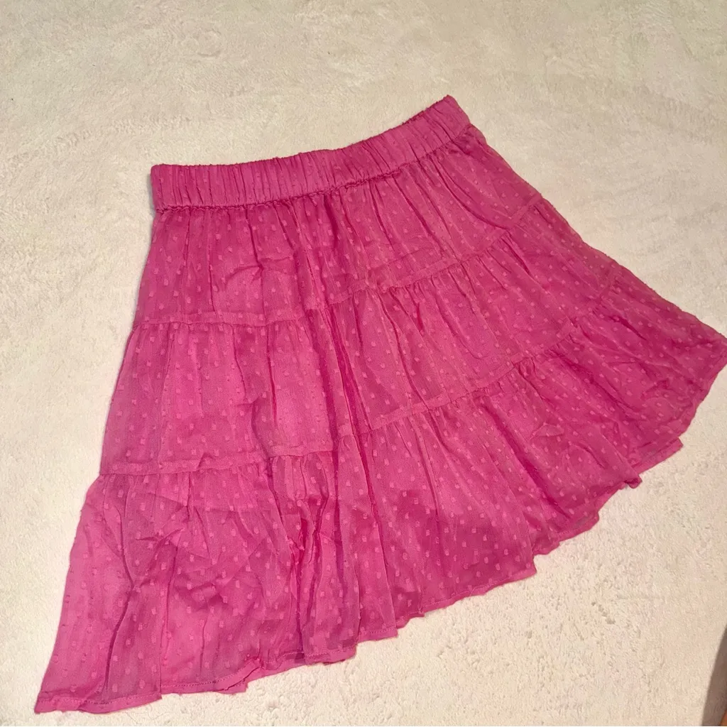 Roller Rabbit Pink Swiss Dot Ashton Mini Skirt size Small - Image 3