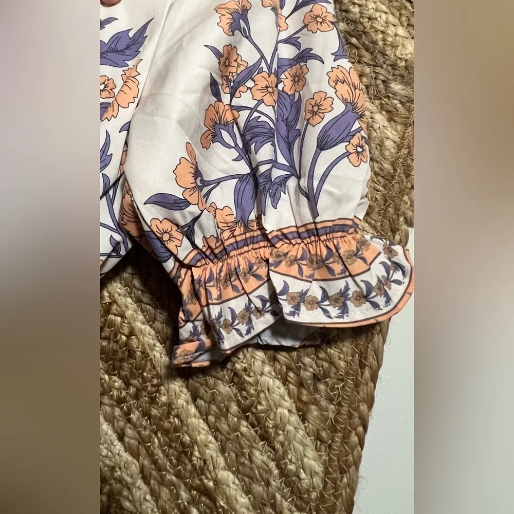 Women's Bohemian Boho Chic Earthy Eclectic Dress,Size L,Vintage,Rare Find Orange Size L - Image 4