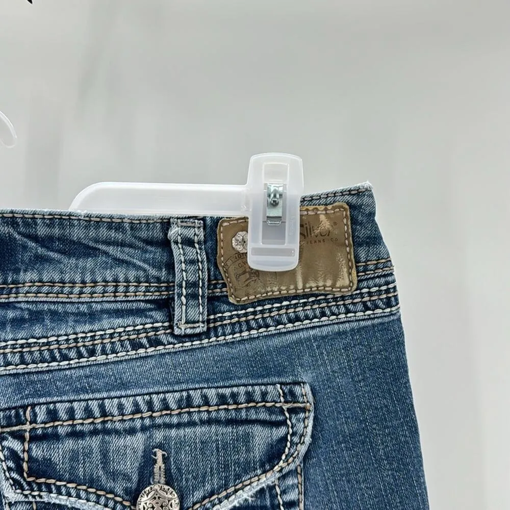 Silver Jeans Suki Surplus shorts western modest casual stretch summer size 16 - Image 4