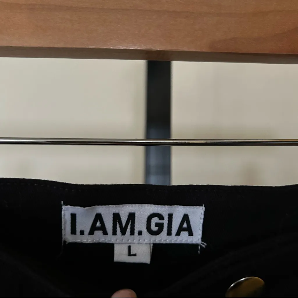 I.AM.GIA Pandora Pants Flare Jeans Grommets Grunge Goth Black $145 Size L (US 8) - Image 6