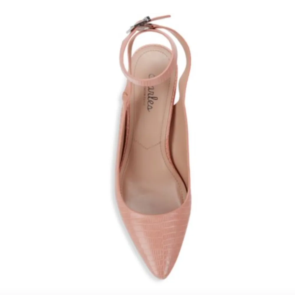 NWT Blush Snakeskin Slingback - Image 3