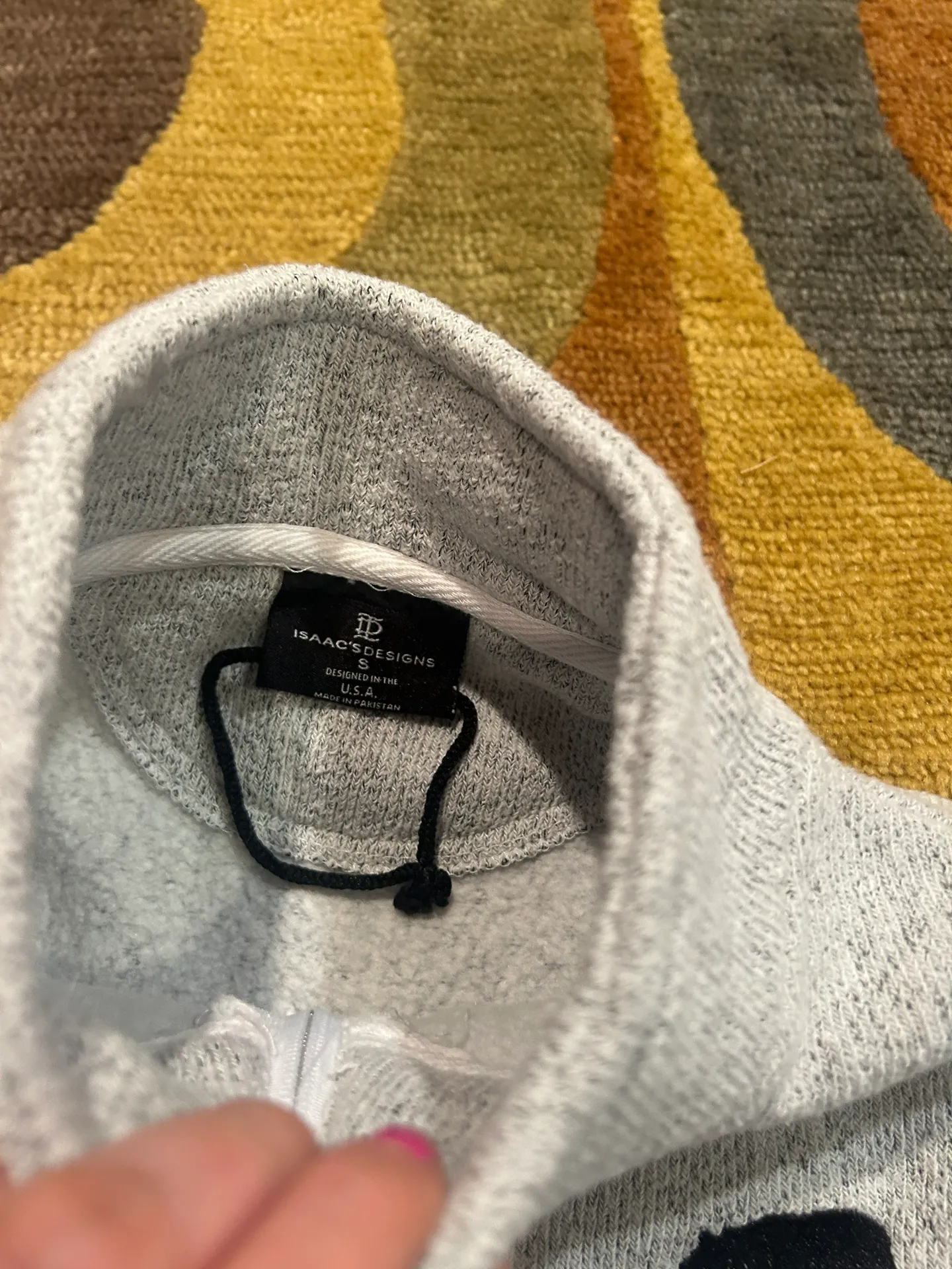 NWOT Issac’s Designs Fleece Zip Up Sweatshirt Jim Thorpe Pennsylvania Unisex S Gray - Image 3