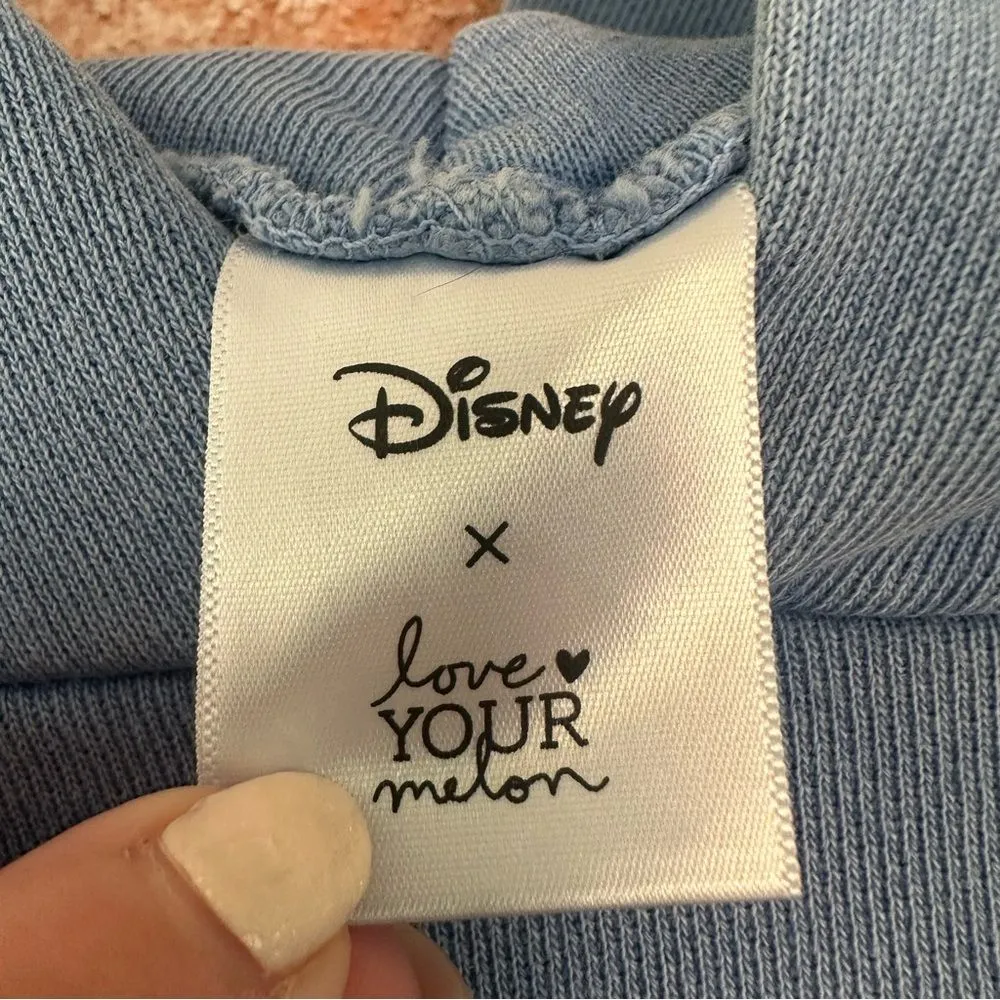 Disney x Love Your Melon Hoodie Mickey Mouse Sweatshirt Women’s Large Blue - Image 7