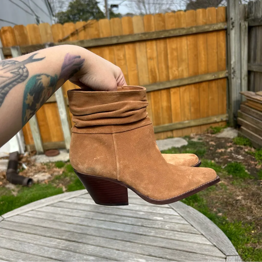 Vince Camuto Nerlinji Brown Suede‎ Bootie 5.5 - Image 7