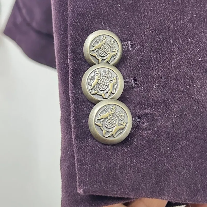 London Jean 8 M Purple Corduroy Blazer Jacket Tailored Smart‎ Casual Whimsygoth - Image 3