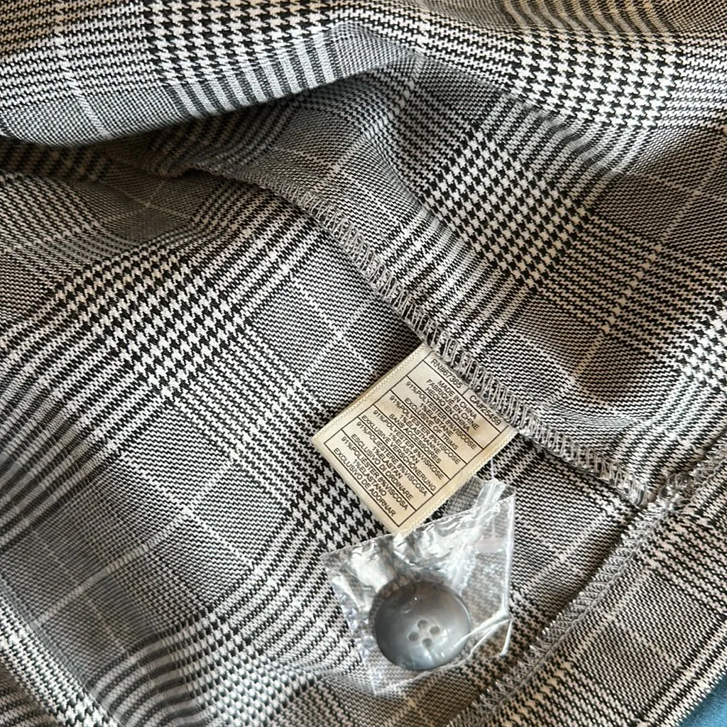 NWT Steve Madden BB Dakota Glen plaid trench coat Black Multi Size M - Image 9