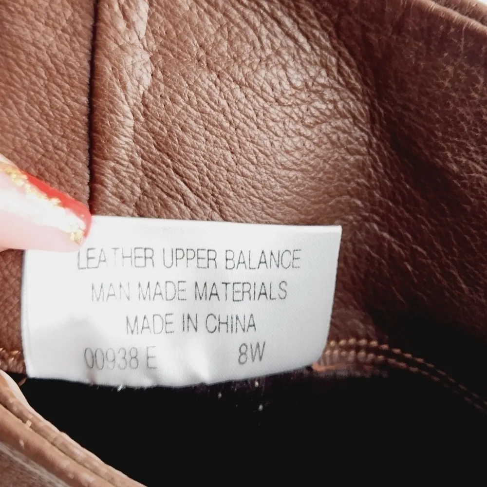 Bagatelle Tall Genuine Leather Dark Brown Pull-On Block Heel Boots 8W - Image 10