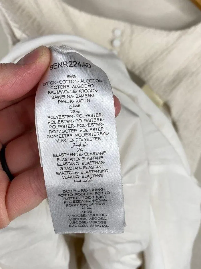 NAF NAF Cream Dimond Textured V - Image 7