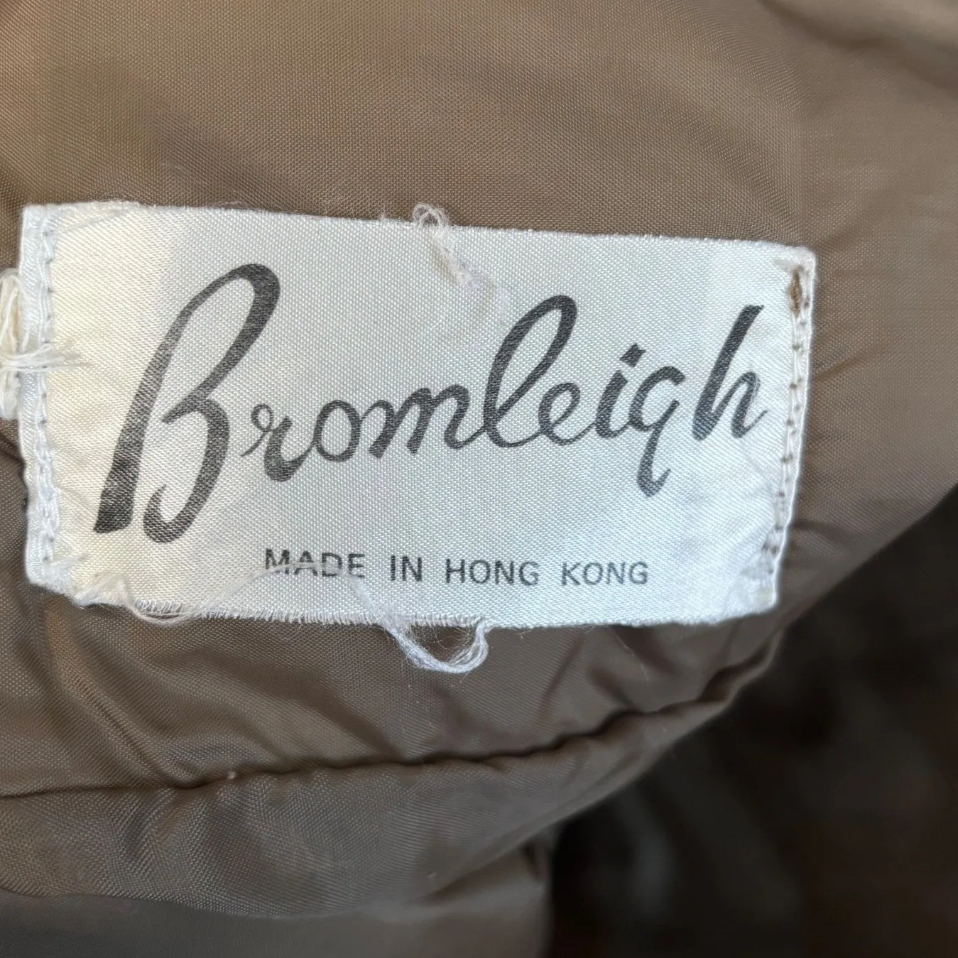 Bromleigh Womens L Jacket Green Double Breasted Trench Coat Hong Kong Tan Size L - Image 5