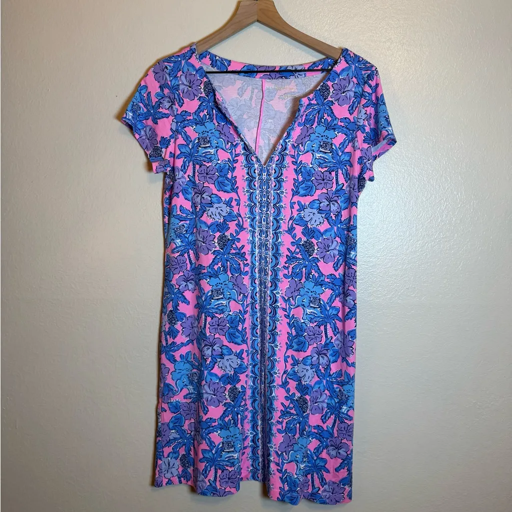 Lilly Pulitzer Upf 50+ Sophiletta Dress in Soleil Pink Palm‎ - Image 2